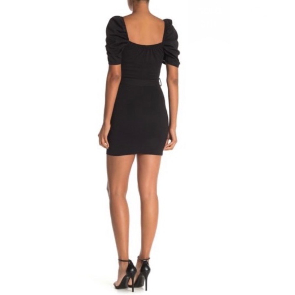 Max & Ash Black Wrap Puff Sleeve Dress - Picture 3 of 8